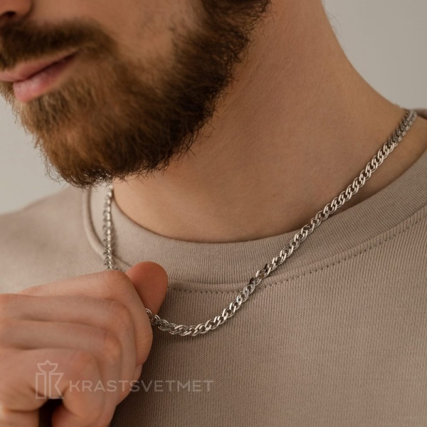 Цепь из серебра 925, плетение «Нонна»